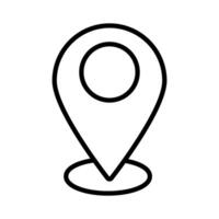 pin pointer location line style icon vector