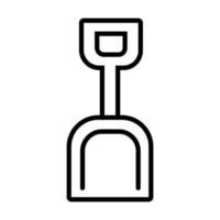 plastic shovel toy line style icon vector