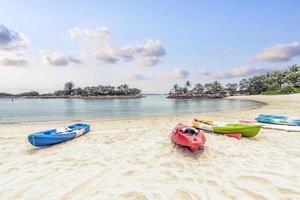 Playa Siloso en la isla Sentosa de Singapur