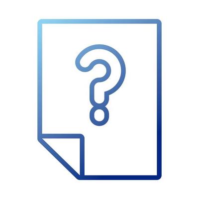 paper document with question symbol gradient style icon
