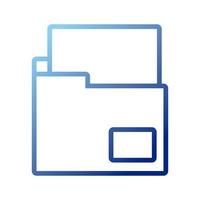 folder document gradient style icon vector