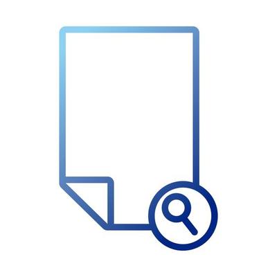 paper document with magnifying glass gradient style icon