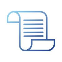 paper document gradient style icon vector