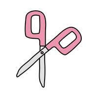 scissors school supply free form style icon vector