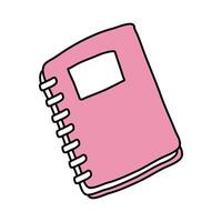 notebook school supply free form style icon vector