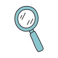 magnifying glass free form style icon vector