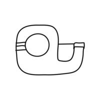 tape dispenser line style icon vector