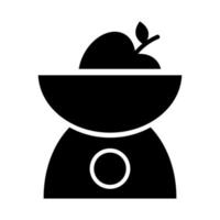 icono de estilo de silueta de cocina de medida de equilibrio vector