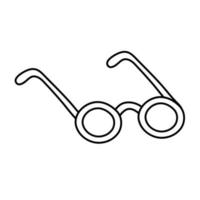 icono de estilo de línea de accesorios de anteojos vector