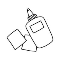 glue bottle school supply icon vector