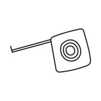 tape measure tool line style icon vector