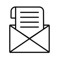 envelope mail send line style icon vector