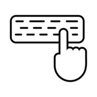 hand indexing keyboard line style vector