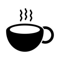 icono de estilo de silueta de bebida de taza de café vector