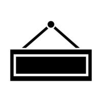 open label hanging silhouette style icon vector
