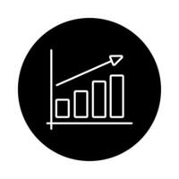 infographic statistics bars with arrow line style vector
