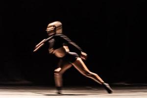 The abstract movement of the dance photo