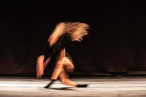 The abstract movement of the dance photo