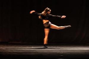 The abstract movement of the dance photo