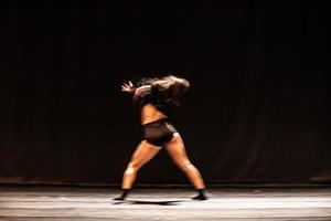 The abstract movement of the dance photo