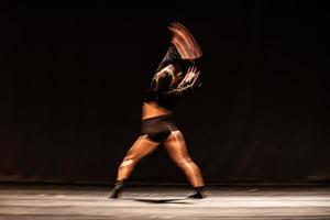 The abstract movement of the dance photo