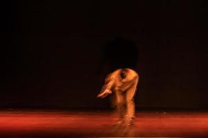 The abstract movement of the dance photo