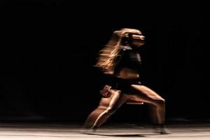 The abstract movement of the dance photo