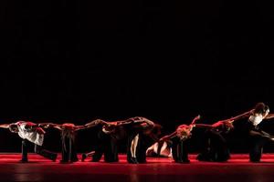 The abstract movement of the dance photo