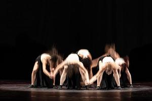 The abstract movement of the dance photo