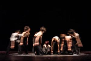 The abstract movement of the dance photo