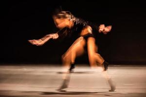 The abstract movement of the dance photo