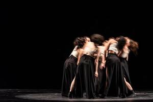 The abstract movement of the dance photo