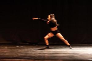 The abstract movement of the dance photo