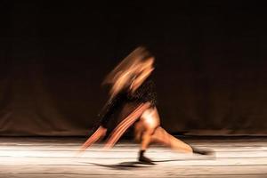 The abstract movement of the dance photo