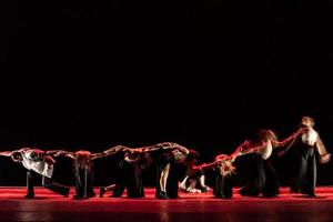 The abstract movement of the dance photo