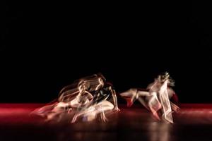 The abstract movement of the dance photo