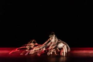 The abstract movement of the dance photo