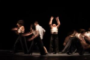 The abstract movement of the dance photo