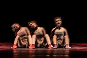 The abstract movement of the dance photo