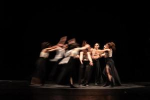 The abstract movement of the dance photo