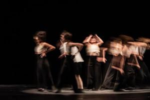 The abstract movement of the dance photo