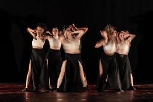 The abstract movement of the dance photo