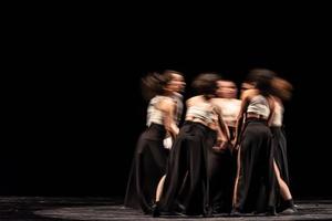 The abstract movement of the dance photo