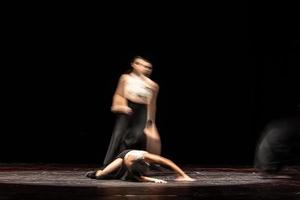 The abstract movement of the dance photo