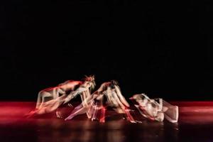 The abstract movement of the dance photo