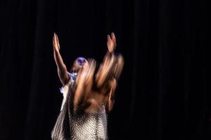 The abstract movement of the dance photo