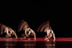 The abstract movement of the dance photo