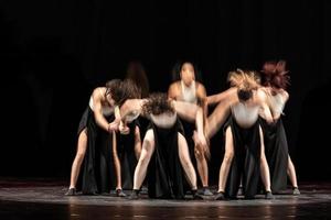 The abstract movement of the dance photo