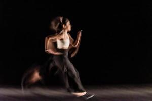 The abstract movement of the dance photo