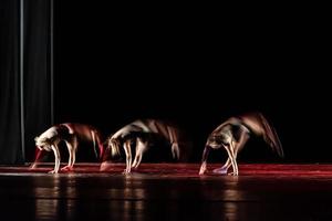 The abstract movement of the dance photo